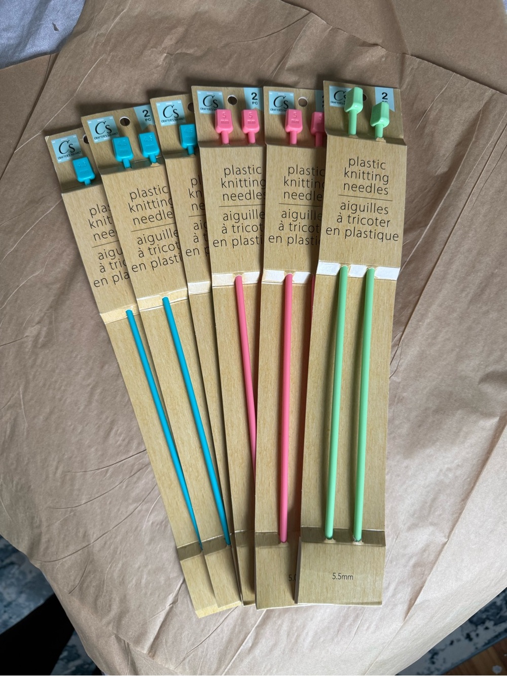 6 packs of Knitting Needles